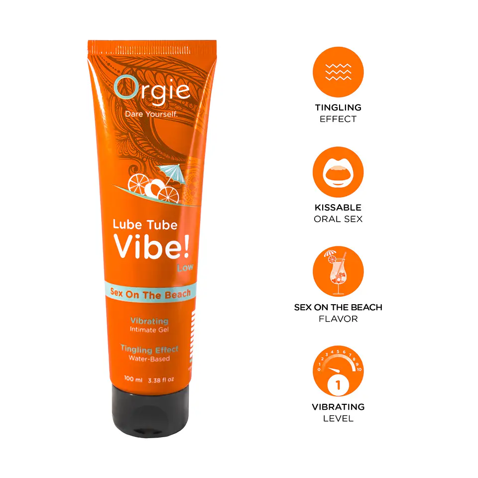Lubrificante Lube Tube Vibe! Sex On the Beach Intensidade Baixa Orgie 100ml 1