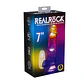 Vibrador com LED e Comando LED Vibrating Straight Cock with Balls 7 /18 CM Realrock - Thumbnail 2