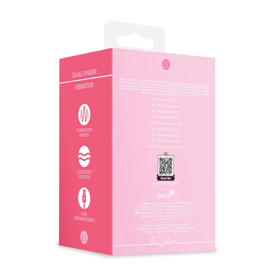 Vibrador de Dedo Finger Dual Rosa Loveline 3