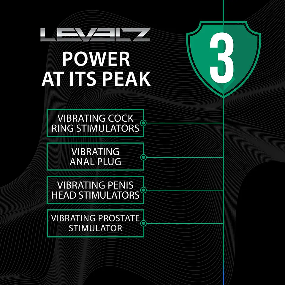 Estimulador de Próstata em Silicone com Vibração e Anel para o Pénis Levelz 6