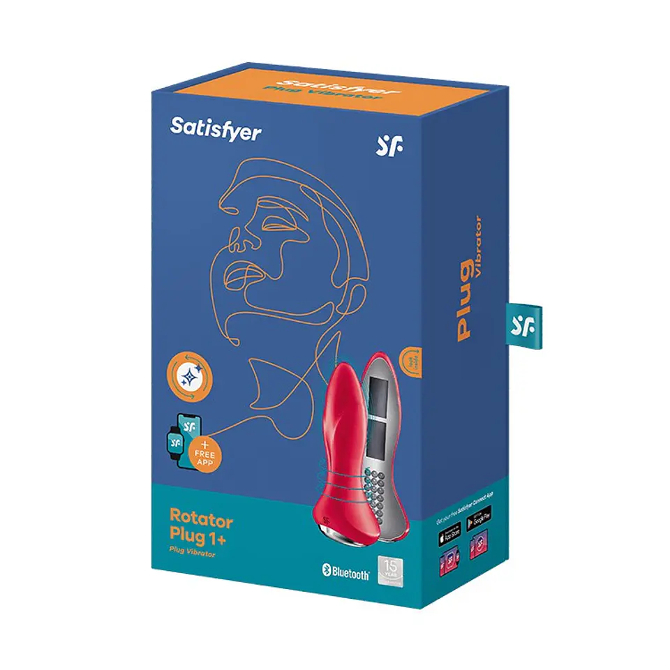 Plug Vibratório Rotator Plug 1+ com App Satisfyer Vermelho 2