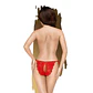 Cueca com Abertura na Virilha Too Hot To Be Real Penthouse Vermelha - Thumbnail 2