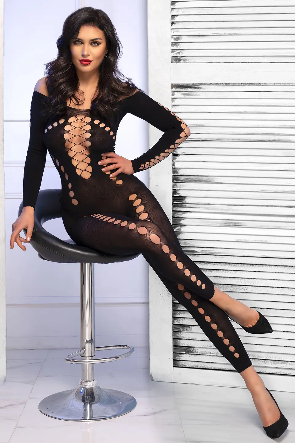 Catsuit Preto Chilirose (CR-4646) 5
