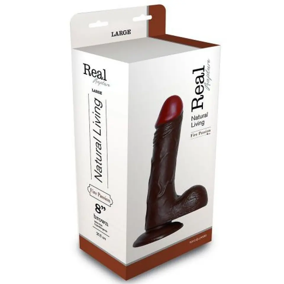 Dildo Realístico Real Rapture Fire Passion 8'' Negro Toyz4lovers 3