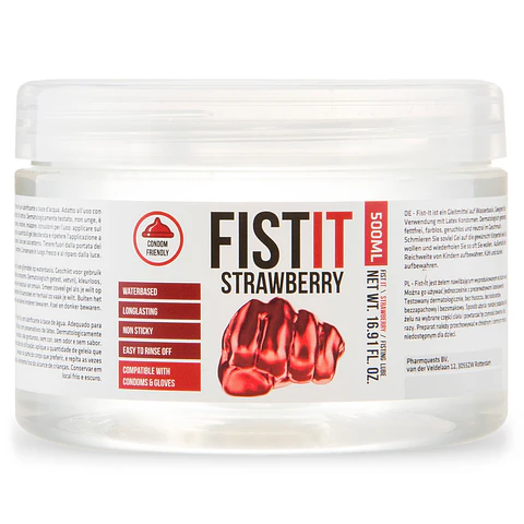 Lubrificante para Fisting Fist It Morango 500ml Pharmquests