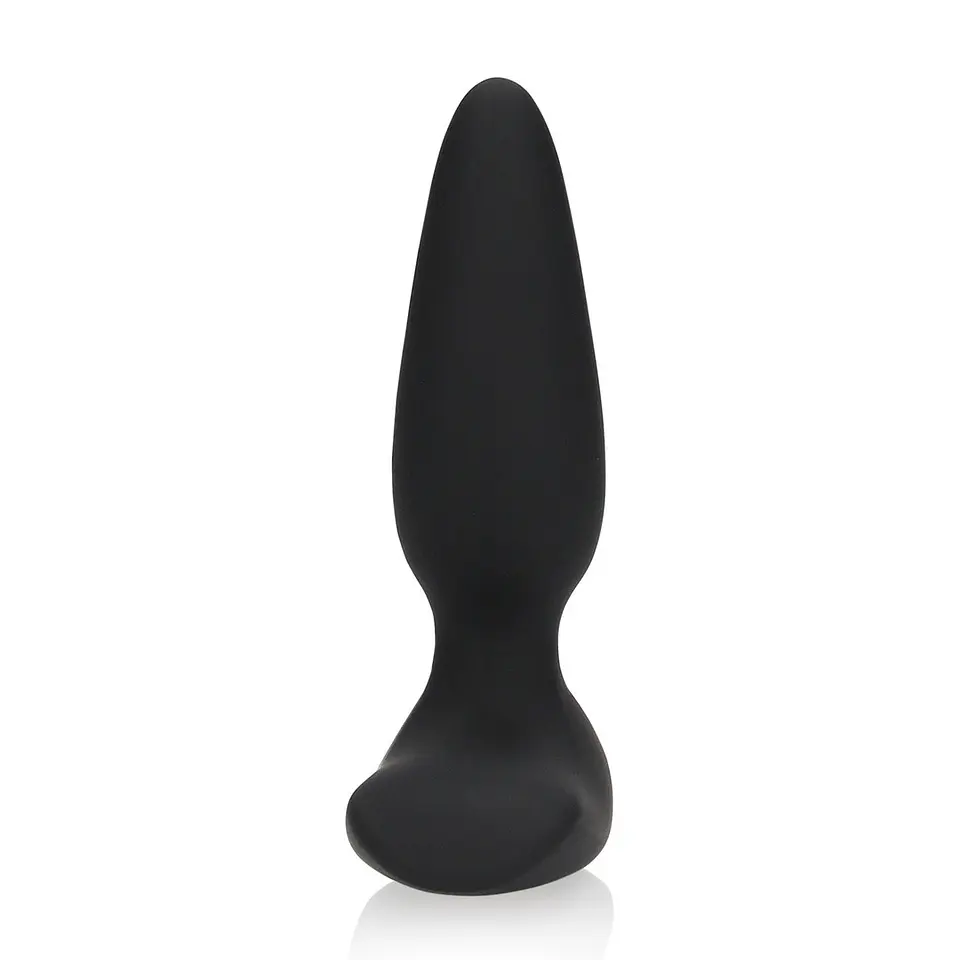 Plug Anal com Vibração e Comando Smooth Vibrating Licorice Black Loveline 6