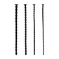 Conjunto de Sondas de Uretra Silicone Spiral Screw Plug Set Advanced Preto Ouch! - Thumbnail 1