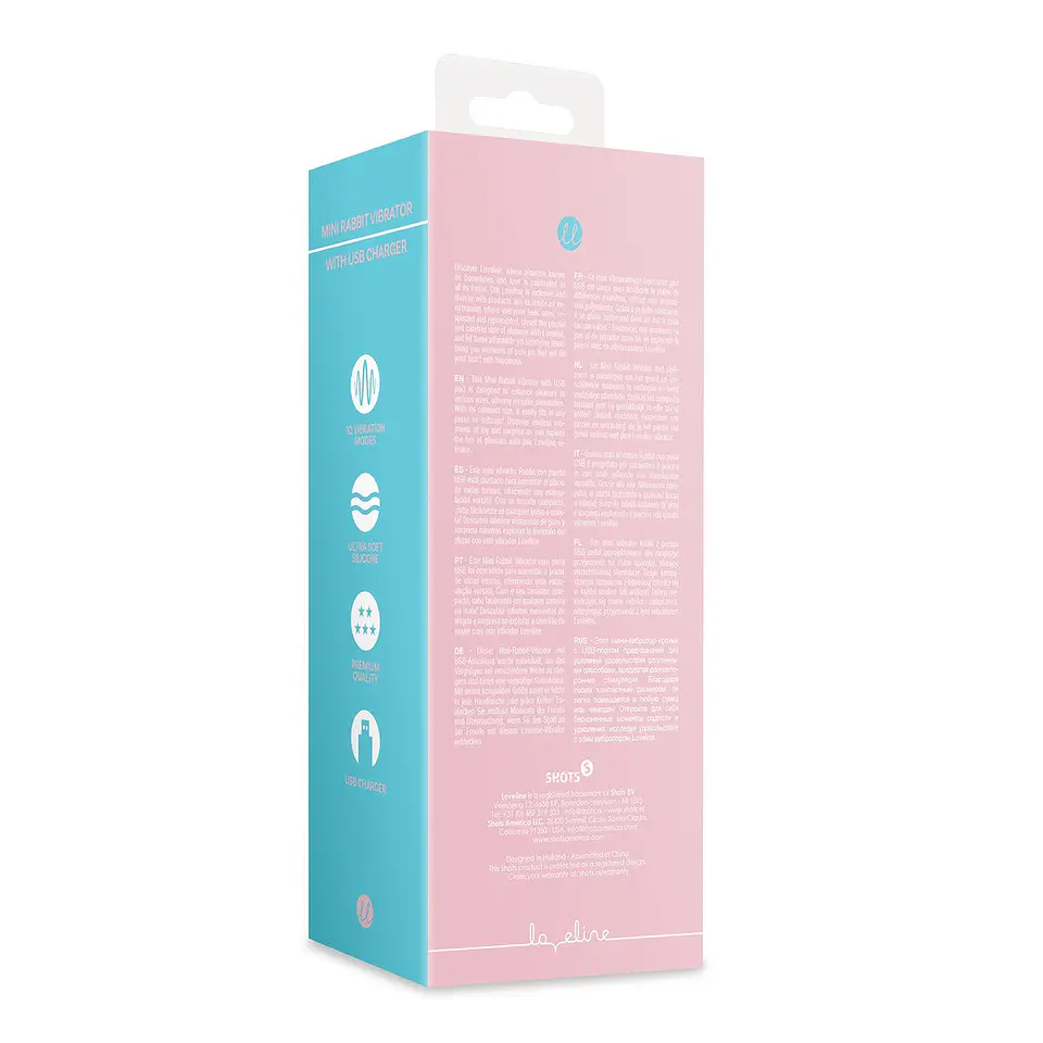 Mini Vibrador Rabbit Arctic Blue Loveline 3