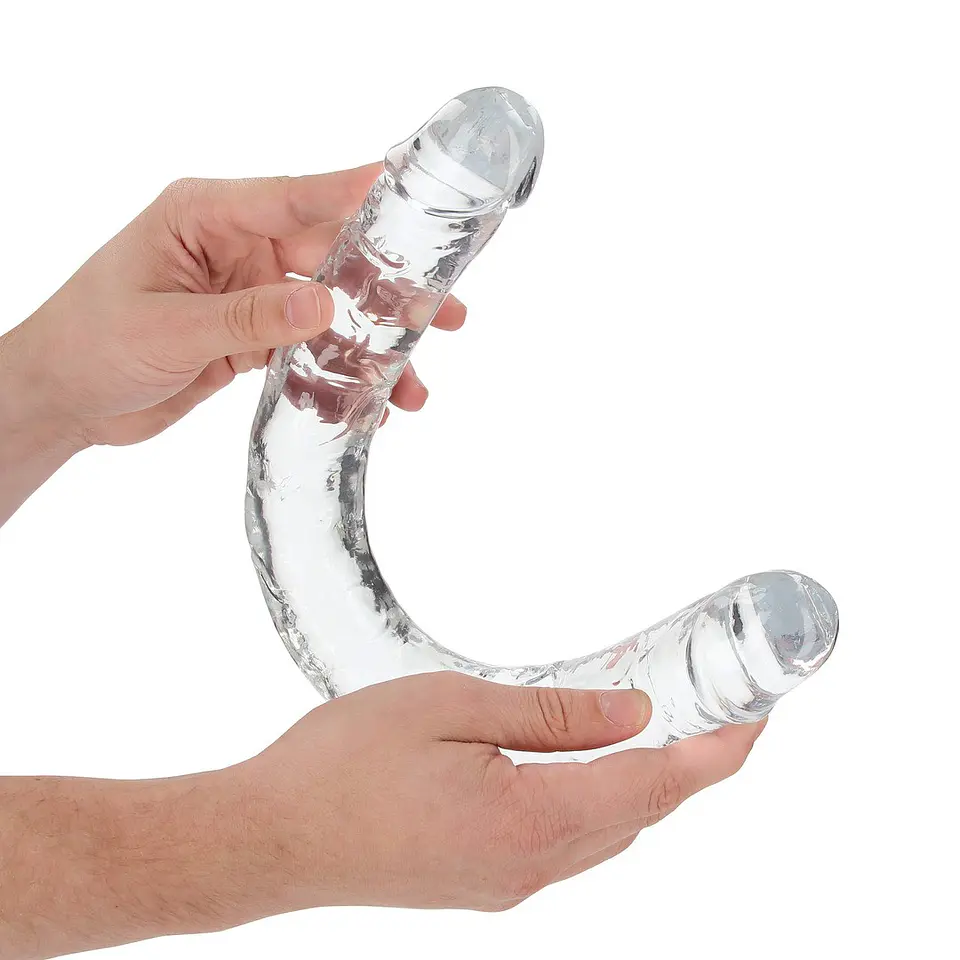 Dildo Duplo Crystal Clear 18 /45 CM Transparente Realrock 6