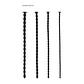 Conjunto de Sondas de Uretra Silicone Spiral Screw Plug Set Advanced Preto Ouch! - Thumbnail 6