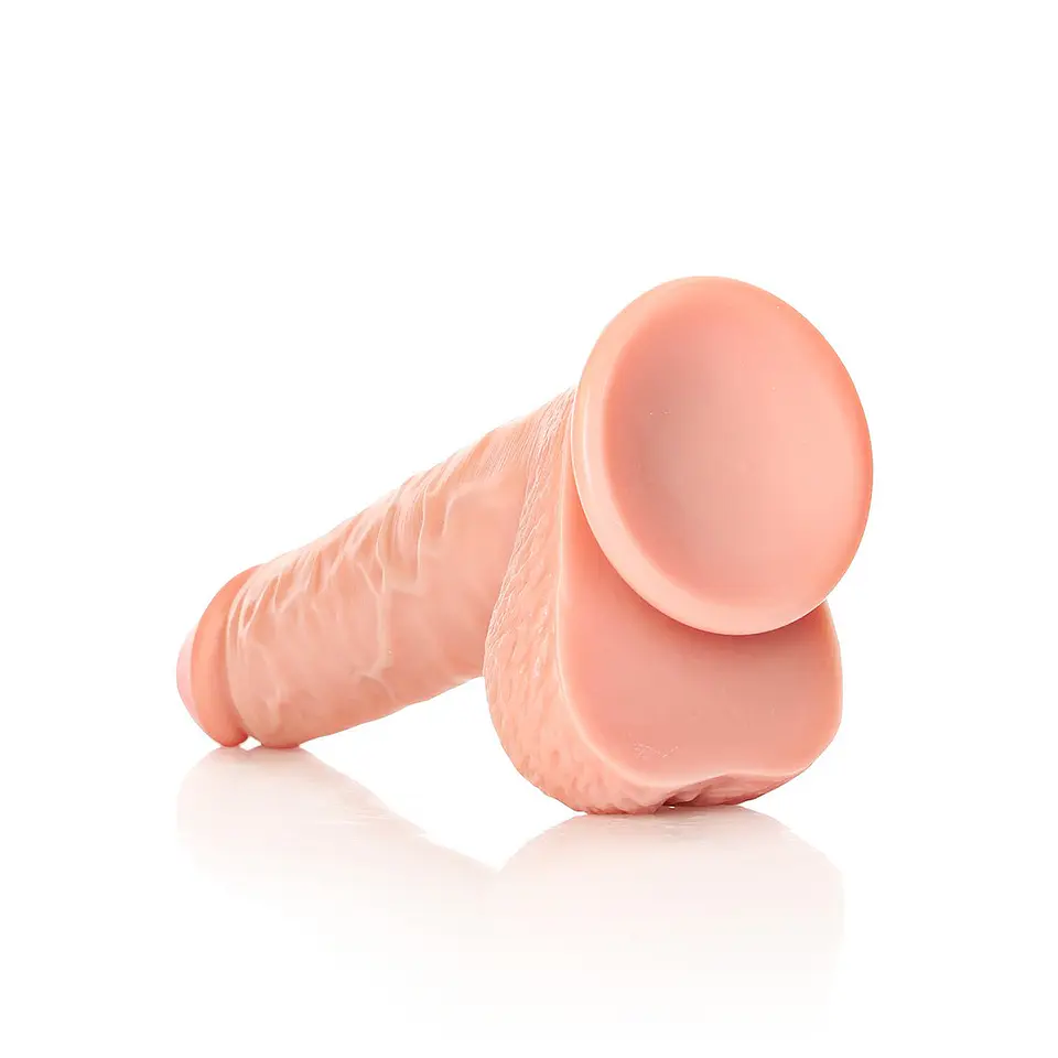 Dildo Realista com Testículos Straight 9 /23 CM Flesh Realrock 5