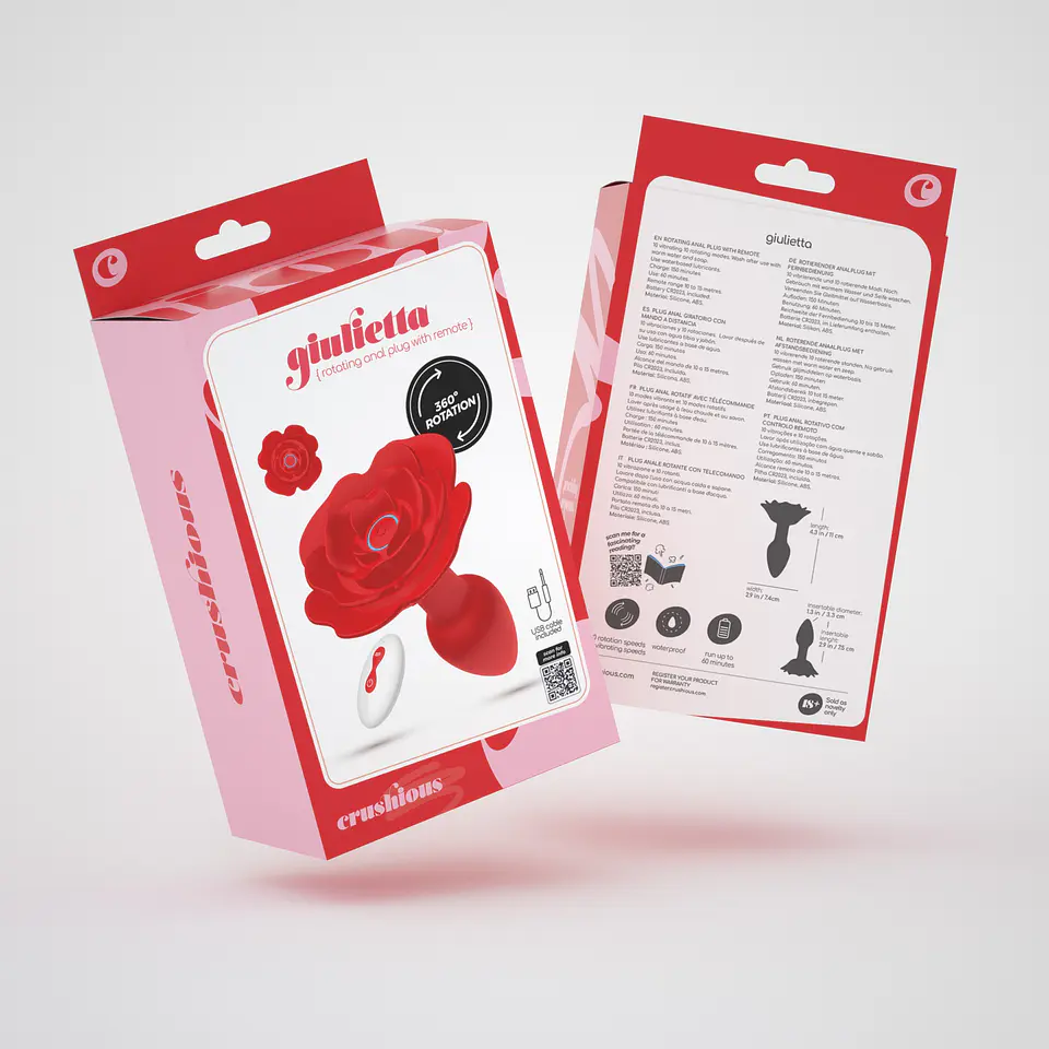 Giulietta Plug Anal Rotativo com Comando à Distância Crushious 6