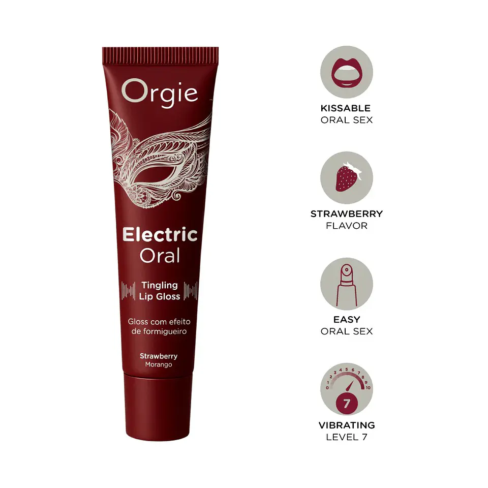 Batom com Efeito Formigueiro Electric Oral Tingling Lip Gloss 10ml Orgie 3