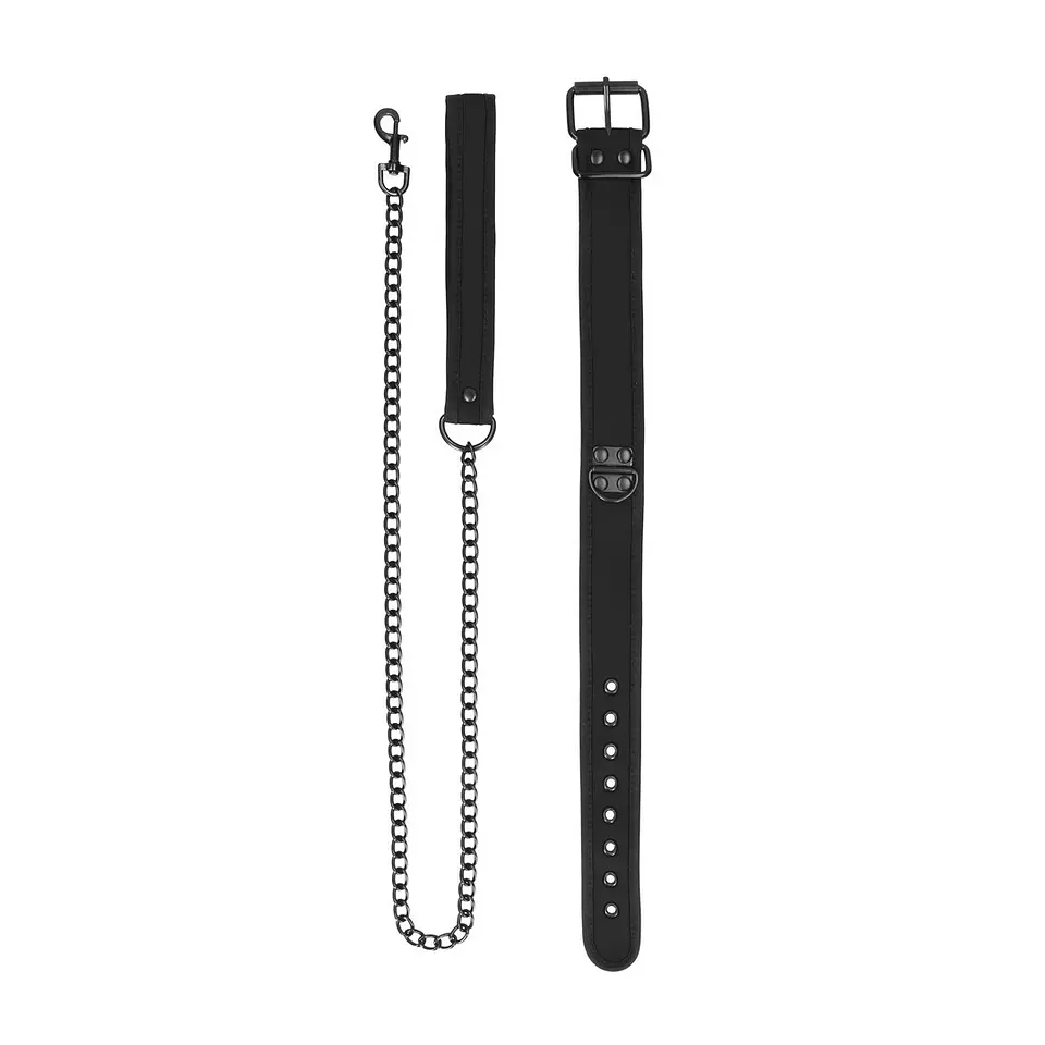 Coleira em Neopreno Preto com Trela Ouch! 5