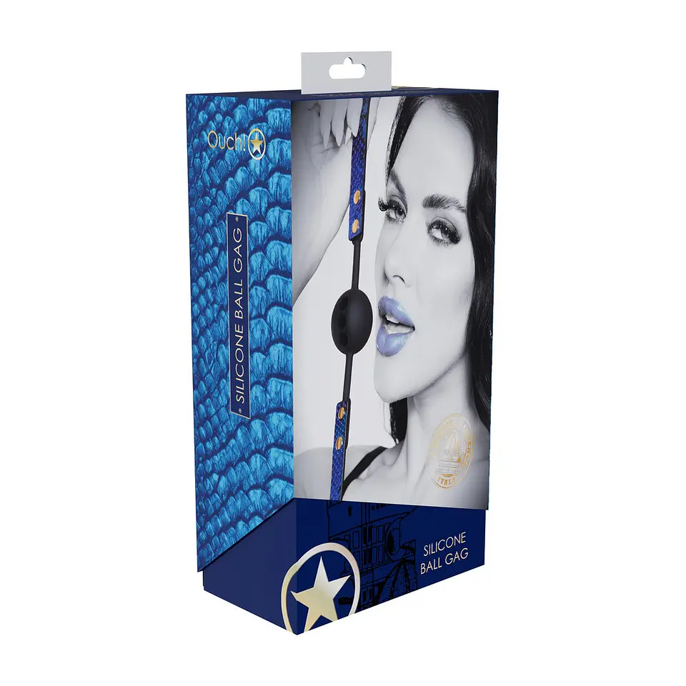 Mordaça de Silicone Respirável Florence Collection Azul Ouch! 2