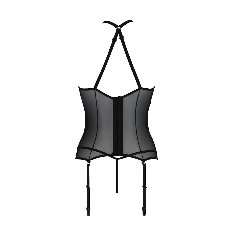 Corpete e Tanga Satara Preto Erotic Line Passion 4