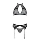 Conjunto de 3 Peças Satara Preto Erotic Line Passion - Thumbnail 3