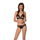 Conjunto de 2 Peças Christa Preto Erotic Line Passion - Thumbnail 1