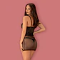 Camisa de Noite e Tanga Bowessa Obsessive Preta - Thumbnail 2
