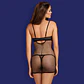 Camisa de Noite e Tanga Redella Obsessive Preta - Thumbnail 2