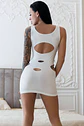 Mini Vestido Branco Chilirose (CR-4432) - Thumbnail 4