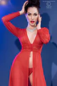 Camisa Noite e Tanga Vermelha Chilirose (CR-4421) - Thumbnail 5