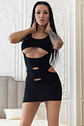 Mini Vestido Preto Chilirose (CR-4432) - Thumbnail 5