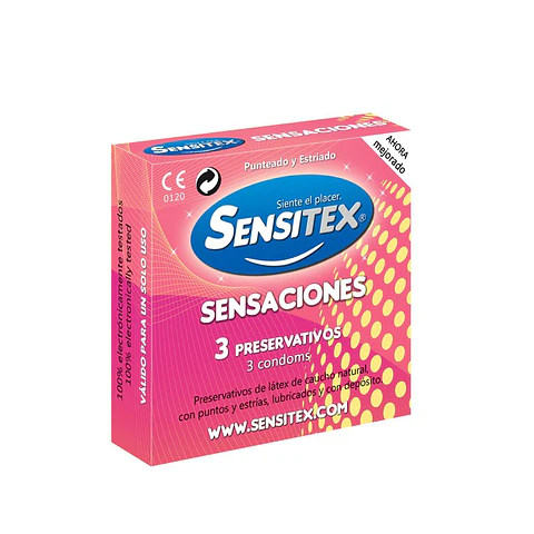 Preservativos Sensações Vegan Naturais 3 Unidades Sensitex