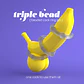 Set de Anéis Penianos Triple Bead Transparentes Crushious - Thumbnail 1