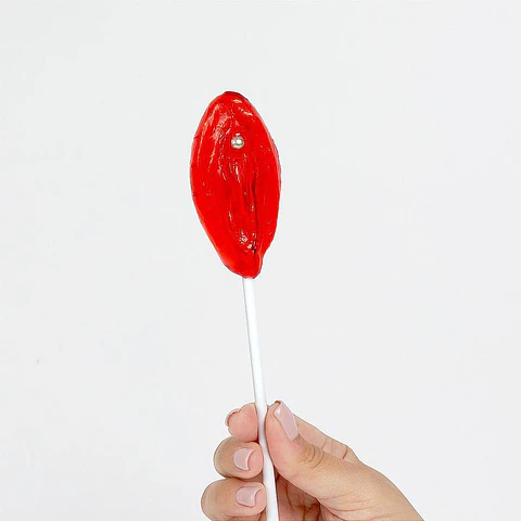 Chupa-Chupa de Goma em Forma de Vulva Secret Play