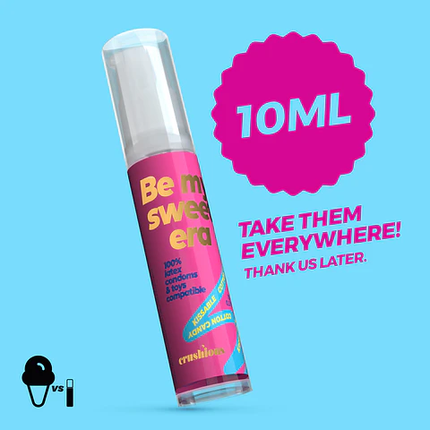 Gel Lubrificante Steal My Kisses com Sabor a Algodão Doce Crushious 10ml