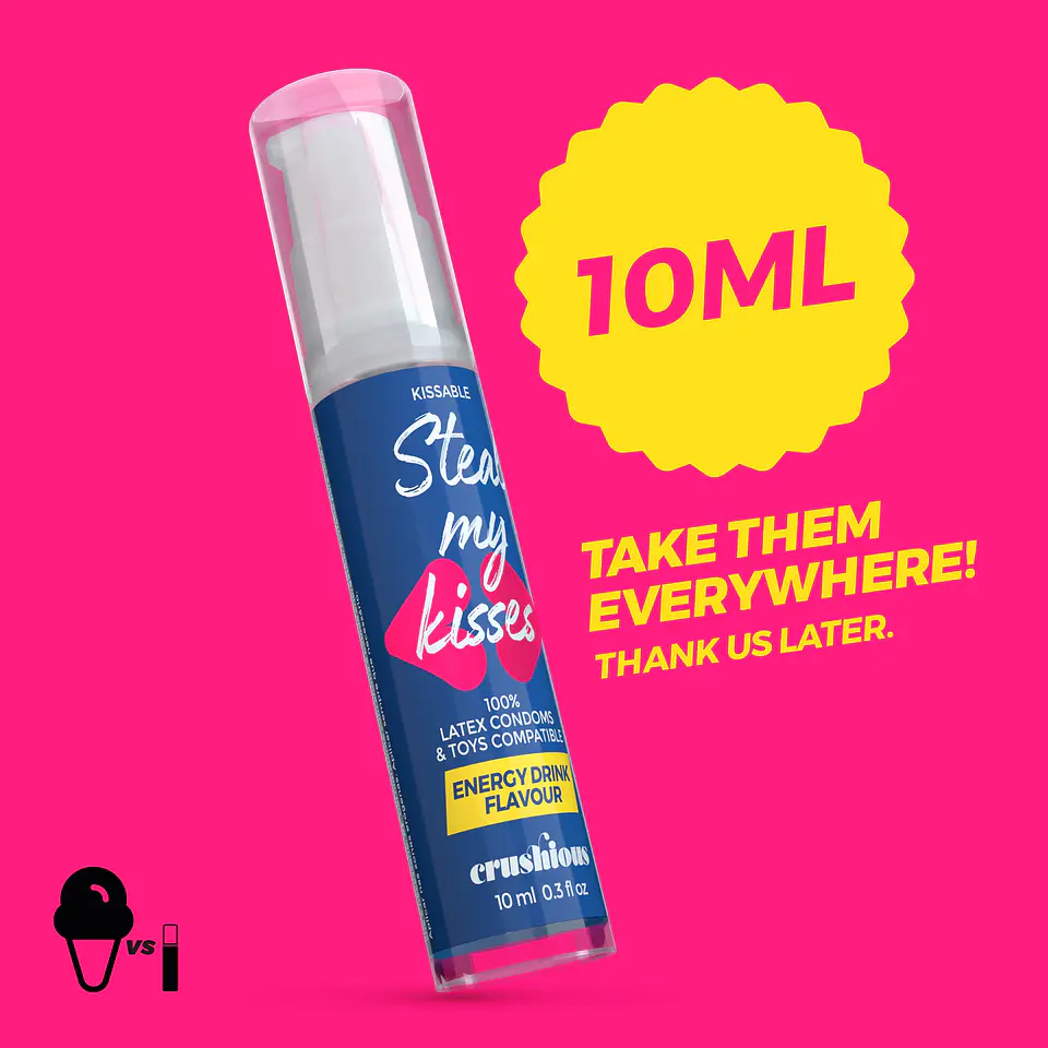 Gel Lubrificante Steal My Kisses com Sabor a Bebida Energética Crushious 10ml 1