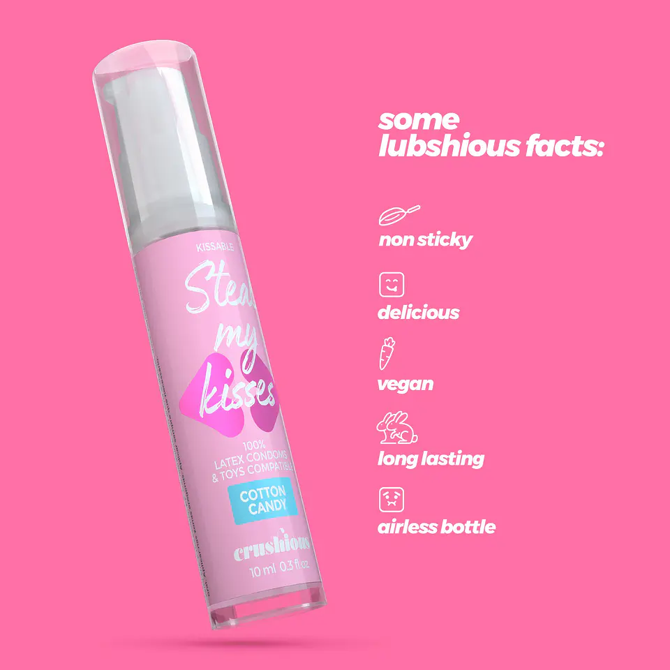 Gel Lubrificante Steal My Kisses com Sabor a Algodão Doce Crushious 10ml 6