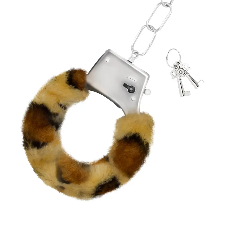Algemas de Peluche Love Cuffs Crushious Leopardo 3