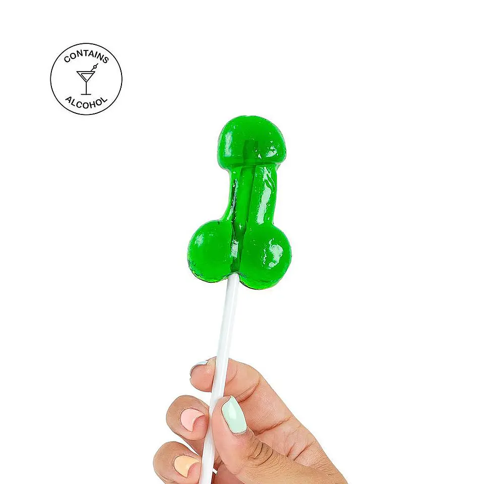 Chupa Chupa Forma de Pénis com Sabor a Mojito com Álcool Secret Play 1