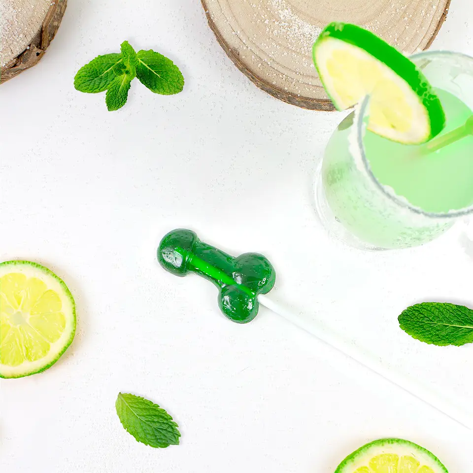 Chupa Chupa Forma de Pénis com Sabor a Mojito com Álcool Secret Play 3