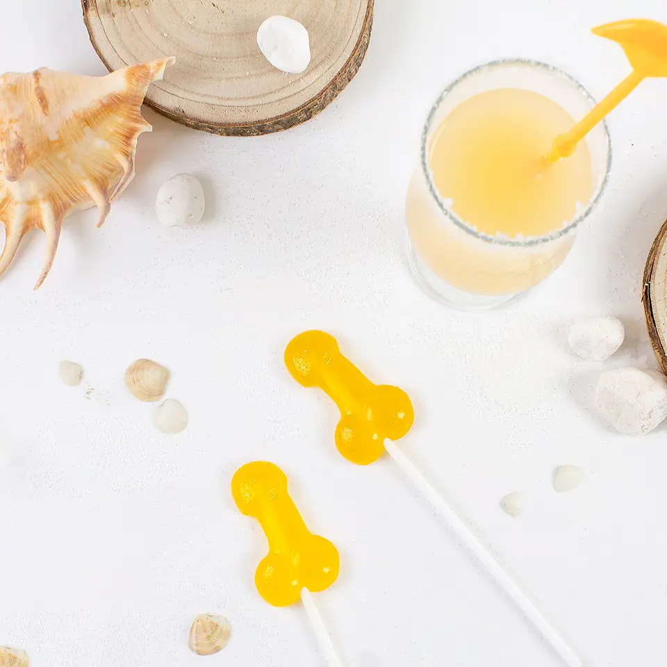 Chupa Chupa Forma de Pénis com Sabor a Piña Colada Secret Play 2