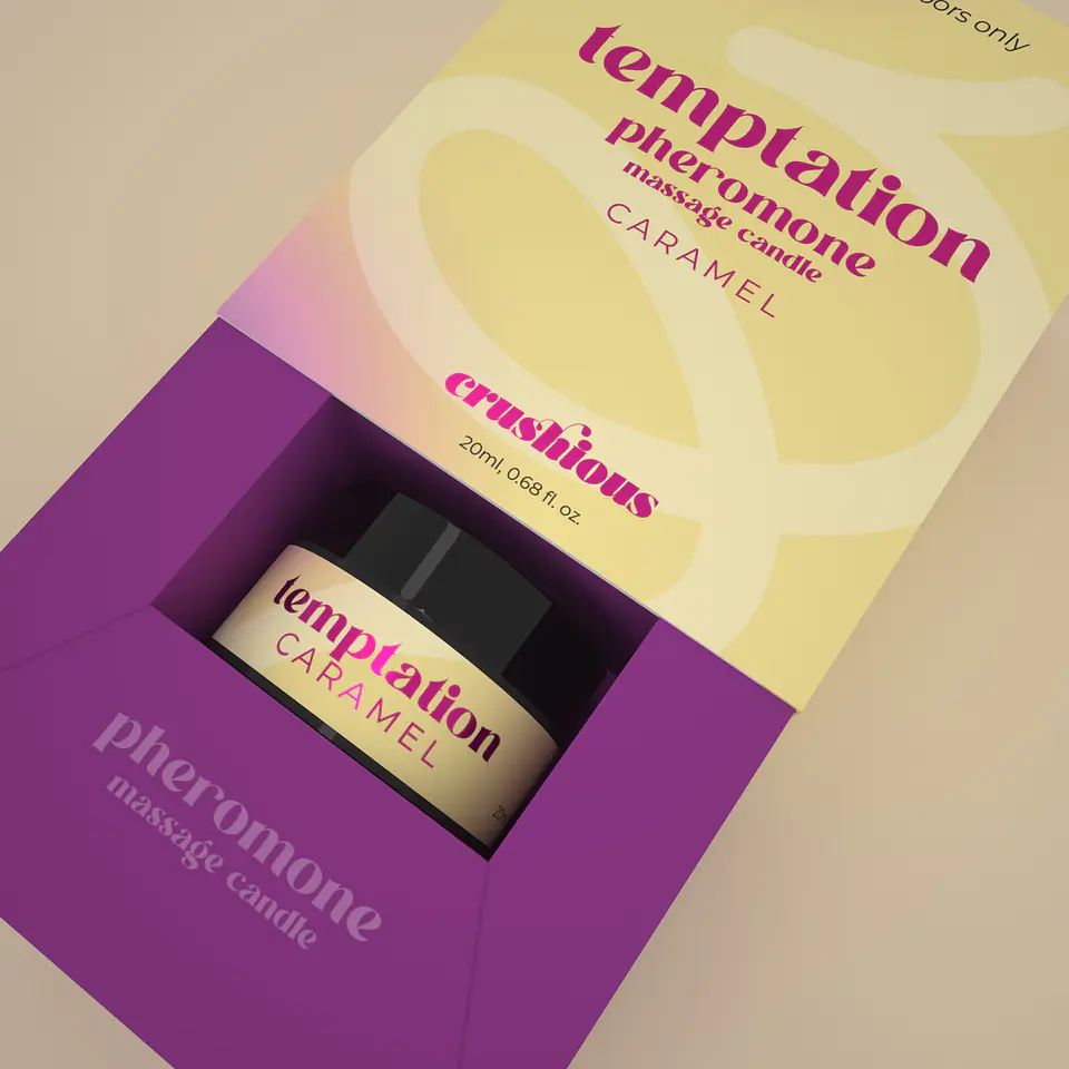 Vela de Massagem Temptation com Feromonas e Aroma de Caramelo 20ml Crushious 4