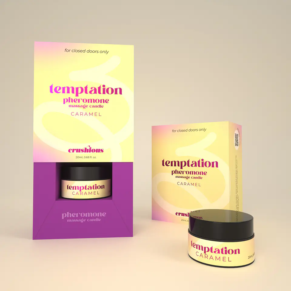 Vela de Massagem Temptation com Feromonas e Aroma de Caramelo 20ml Crushious 5