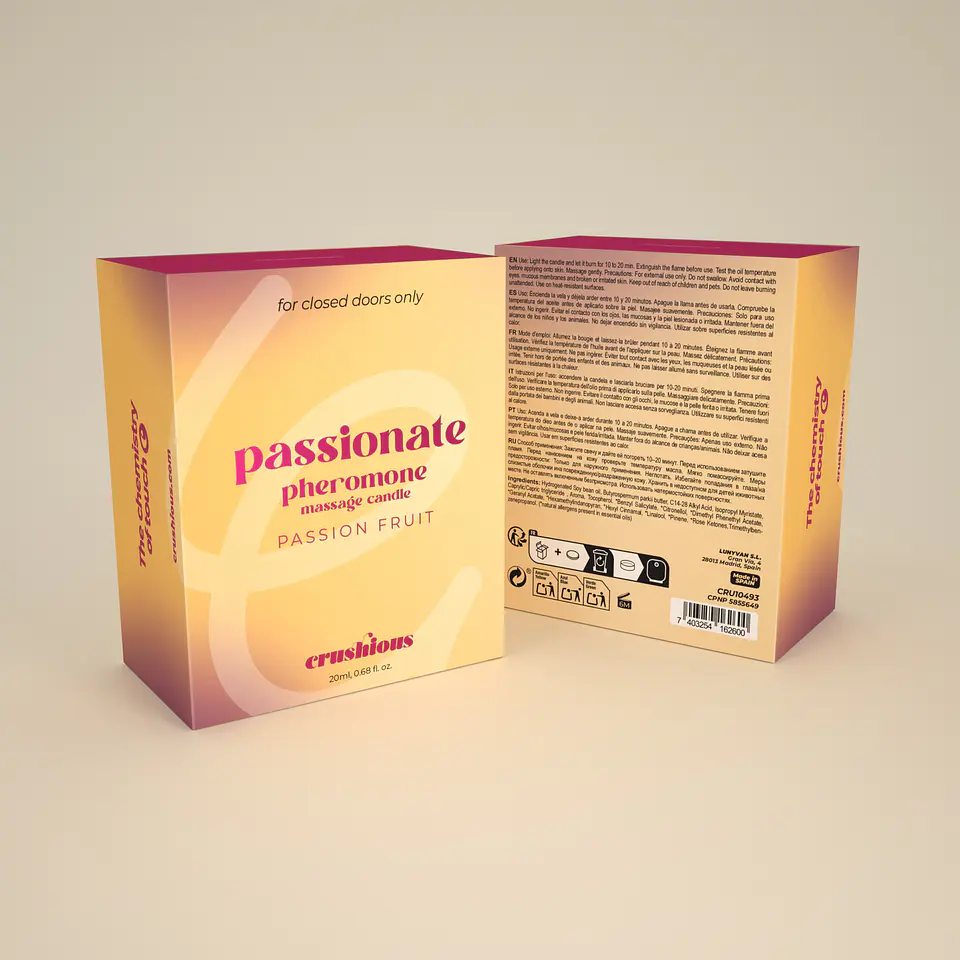 Vela de Massagem Passionate com Feromonas e Aroma a Maracujá 20ml Crushious 5