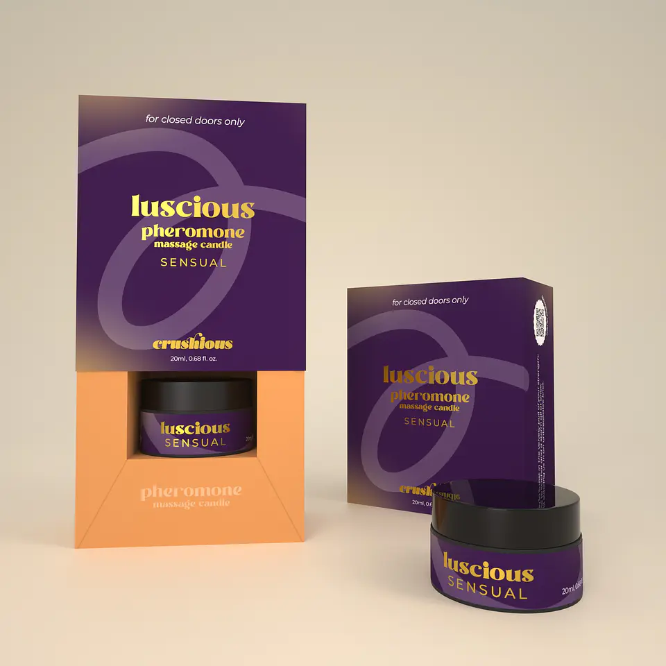 Vela de Massagem Luscious com Feromonas e Aroma Sensual 20ml Crushious 4