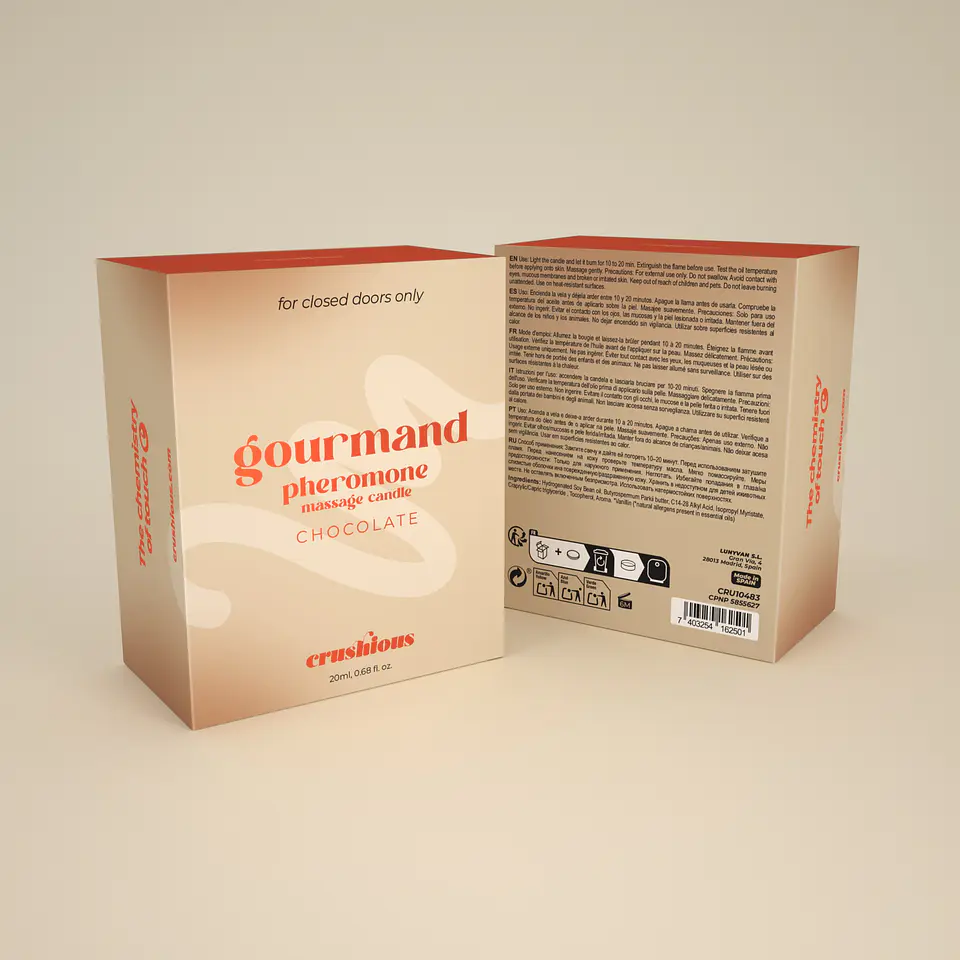 Vela de Massagem Gourmand com Feromonas e Aroma a Chocolate 20ml Crushious 3
