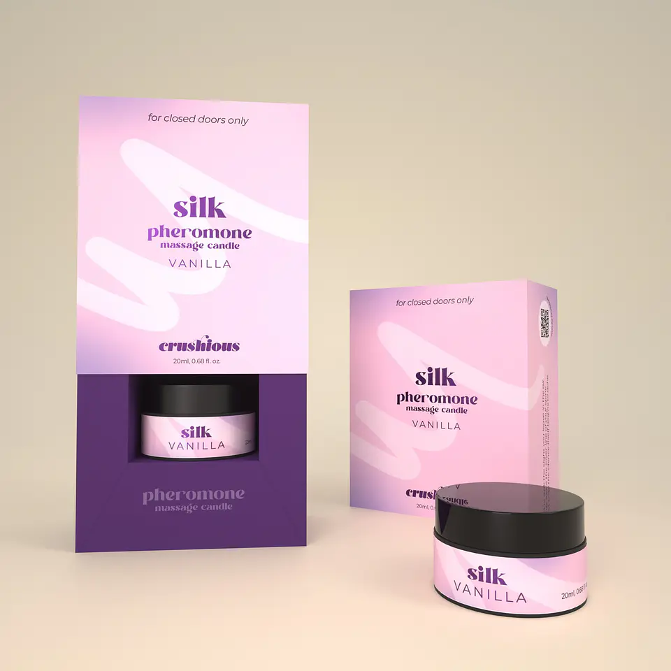 Vela de Massagem Silk com Feromonas e Aroma a Baunilha 20ml Crushious 4