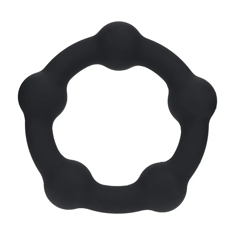 Anel para o Pénis com Pérolas M 35mm Preto Levelz 1
