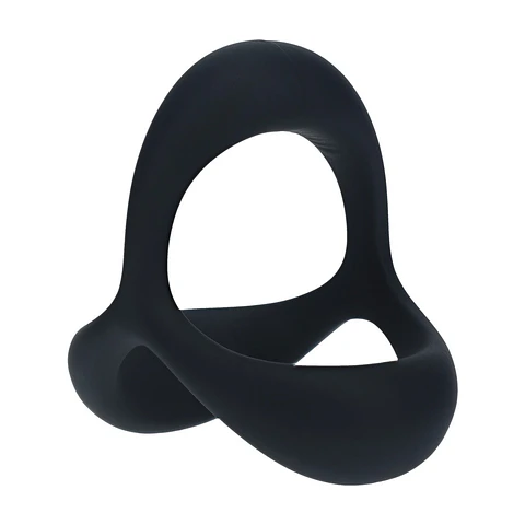 Anel para o Pénis em Silicone Tri o Ergo Preto Levelz