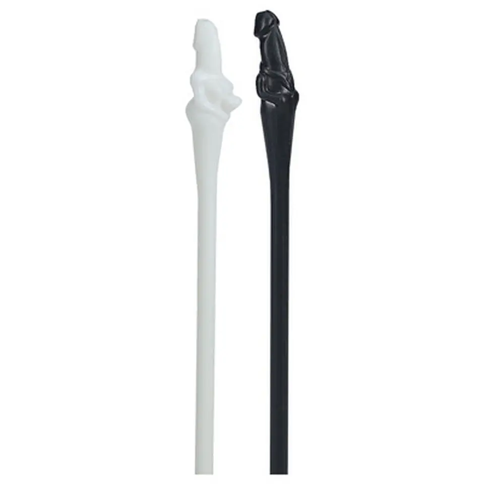 Palhinhas Noivos Branco e Preto S-Line 1