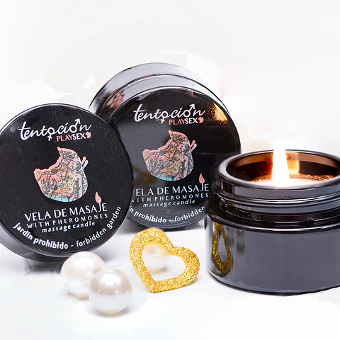 Vela com Feromonas Aroma Jardim Proibido 20ml Tentación Play Sex