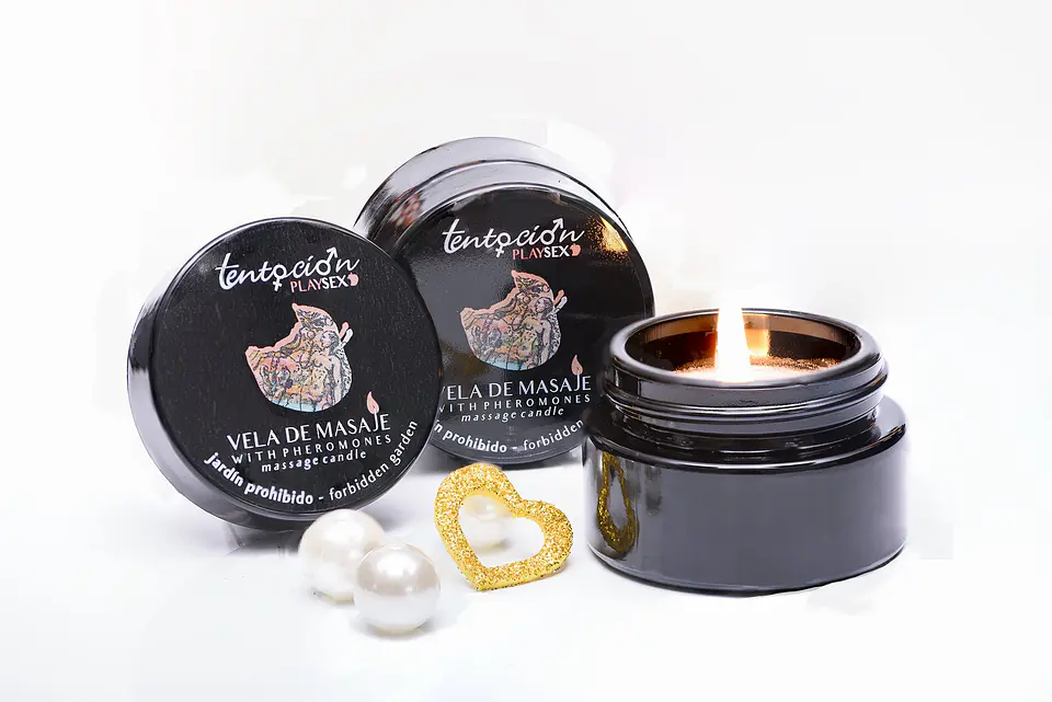 Vela com Feromonas Aroma Jardim Proibido 20ml Tentación Play Sex 2