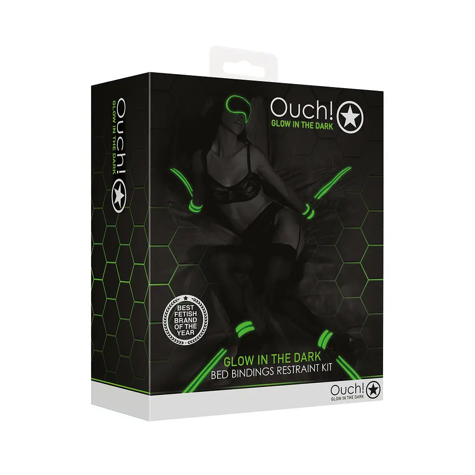 Conjunto de Restrições para Cama Fluorescentes Glow In the Dark Ouch! 3