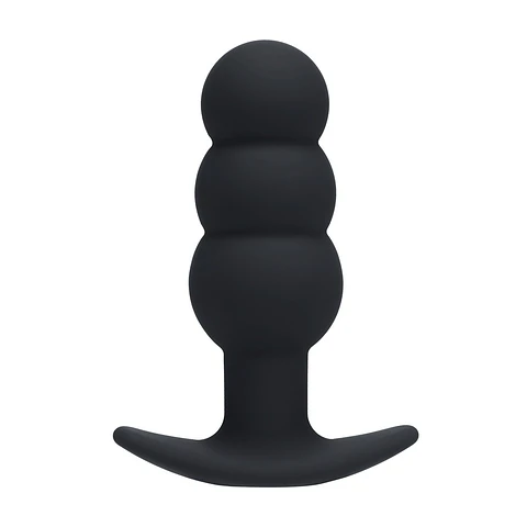 Plug Anal em Silicone com Vibração Tri Bulb Preto Levelz